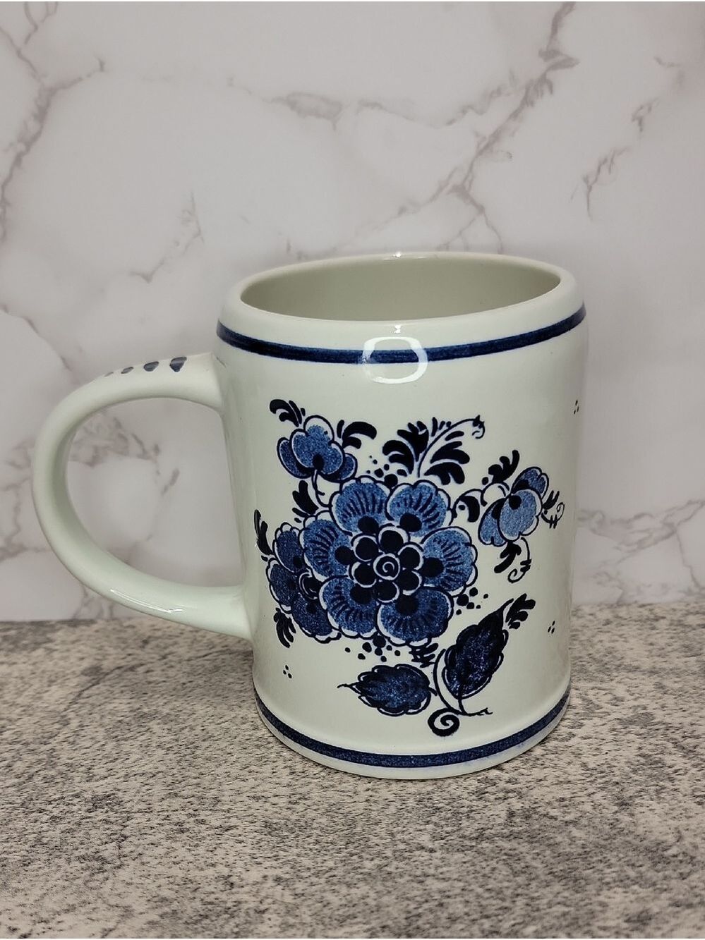 Vintage Blauw Delfts Beer Stein Mug Delft Blue - Picture 2 of 10
